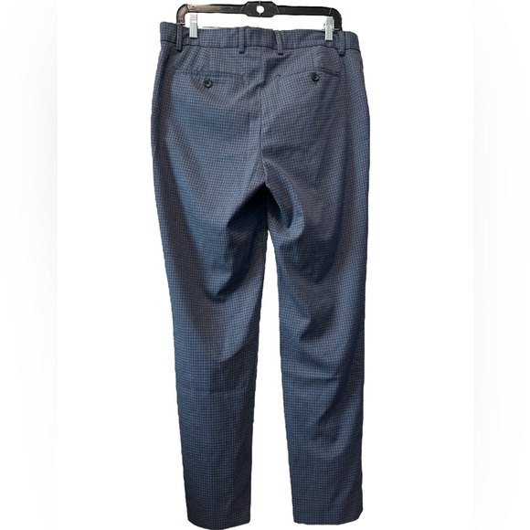 Banana Republic Dress Pants Mens 33 x 32 Slim Fit Blue Grid Plaid - Picture 8 of 9